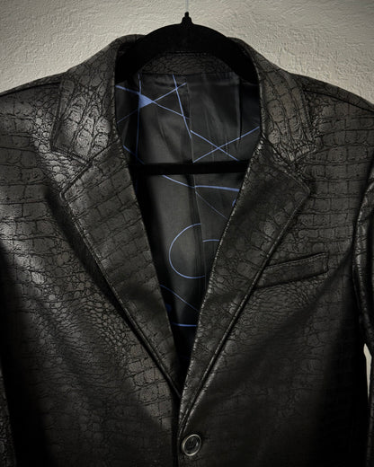 K-Boxing Crocodile Pattern Blazer