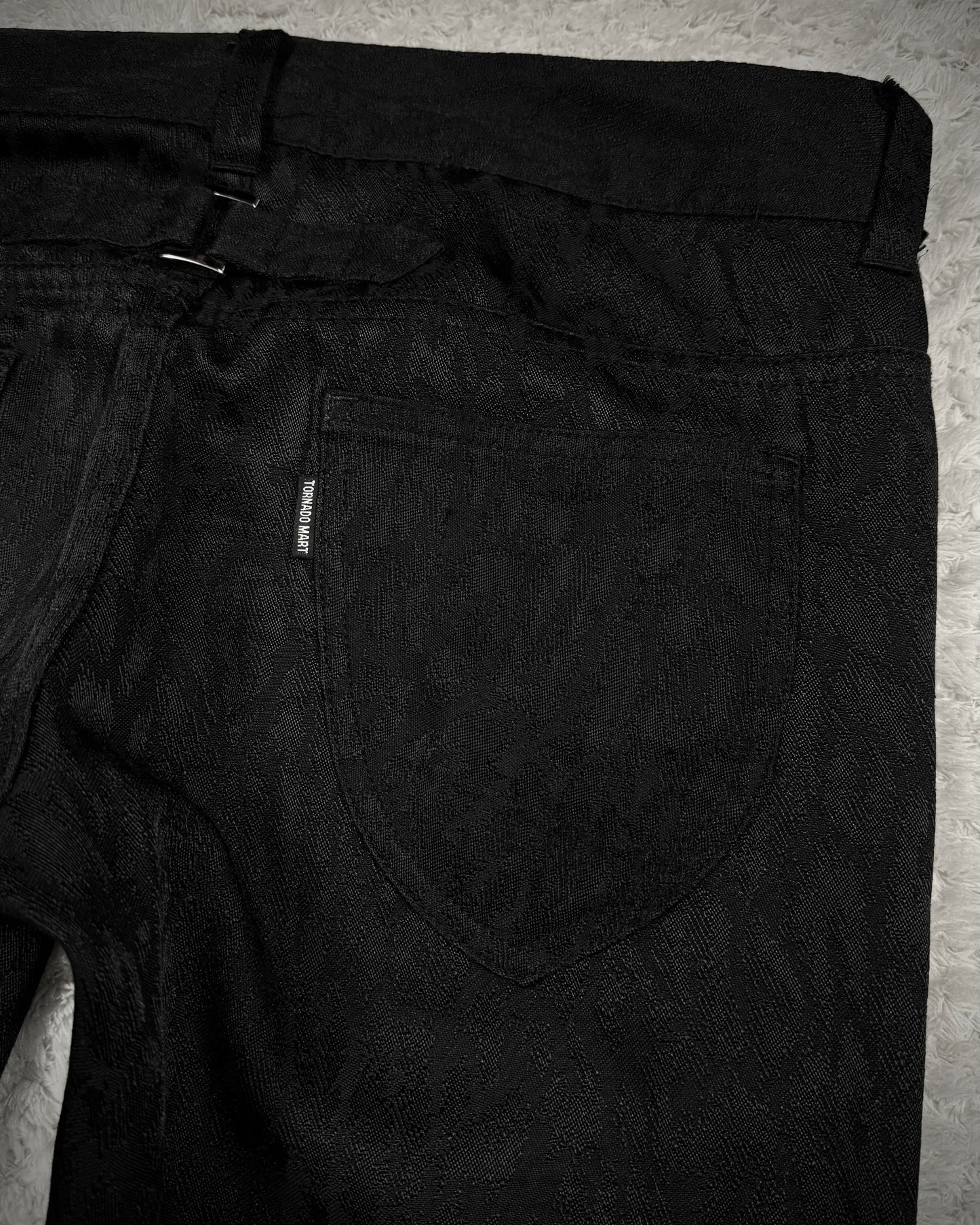 Tornado Mart Leopard Pattern Flared Dress Pants