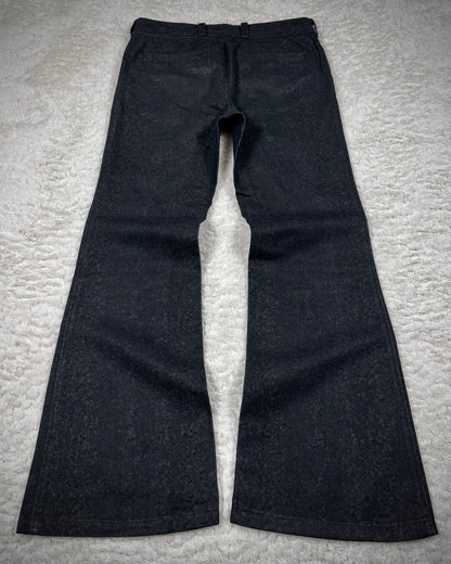 Tornado Mart Wax Textured Flared Pants