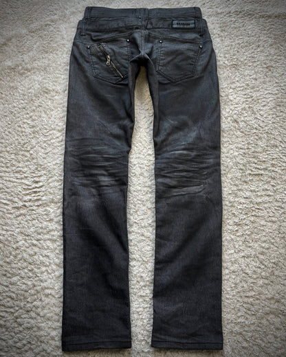 Kingz Life Double Waisted Studded Lace Up Denim