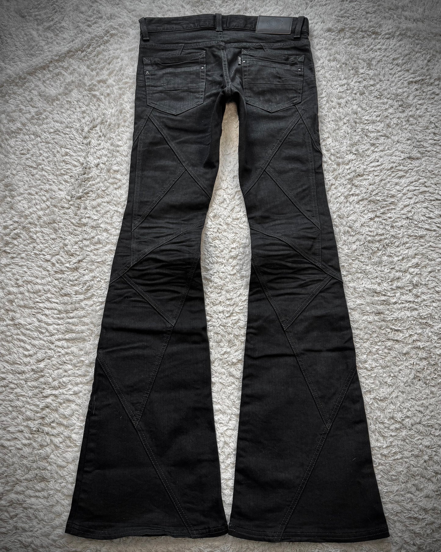 Tornado Mart Patchwork Flared Jeans