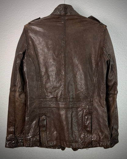 Cathy Jane Quilted Multi Pocket Sheepskin Leather Jacket