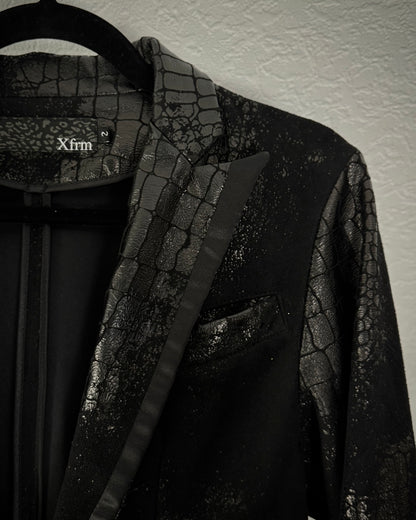Xfrm Crocodile Waxed Blazer