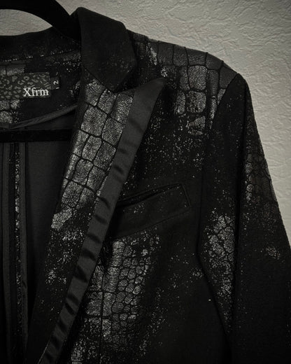 Xfrm Crocodile Waxed Blazer