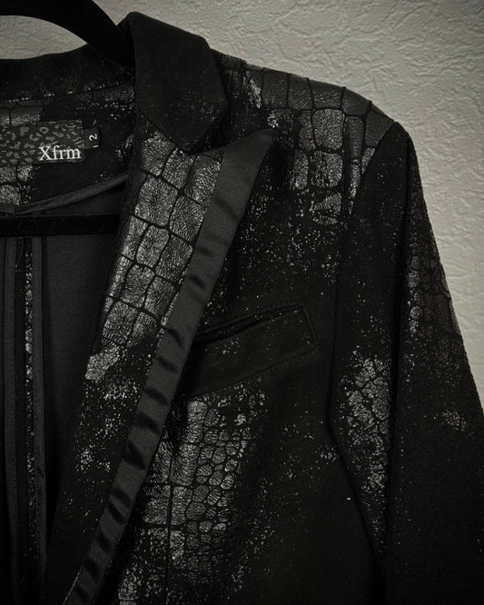 Xfrm Crocodile Waxed Blazer