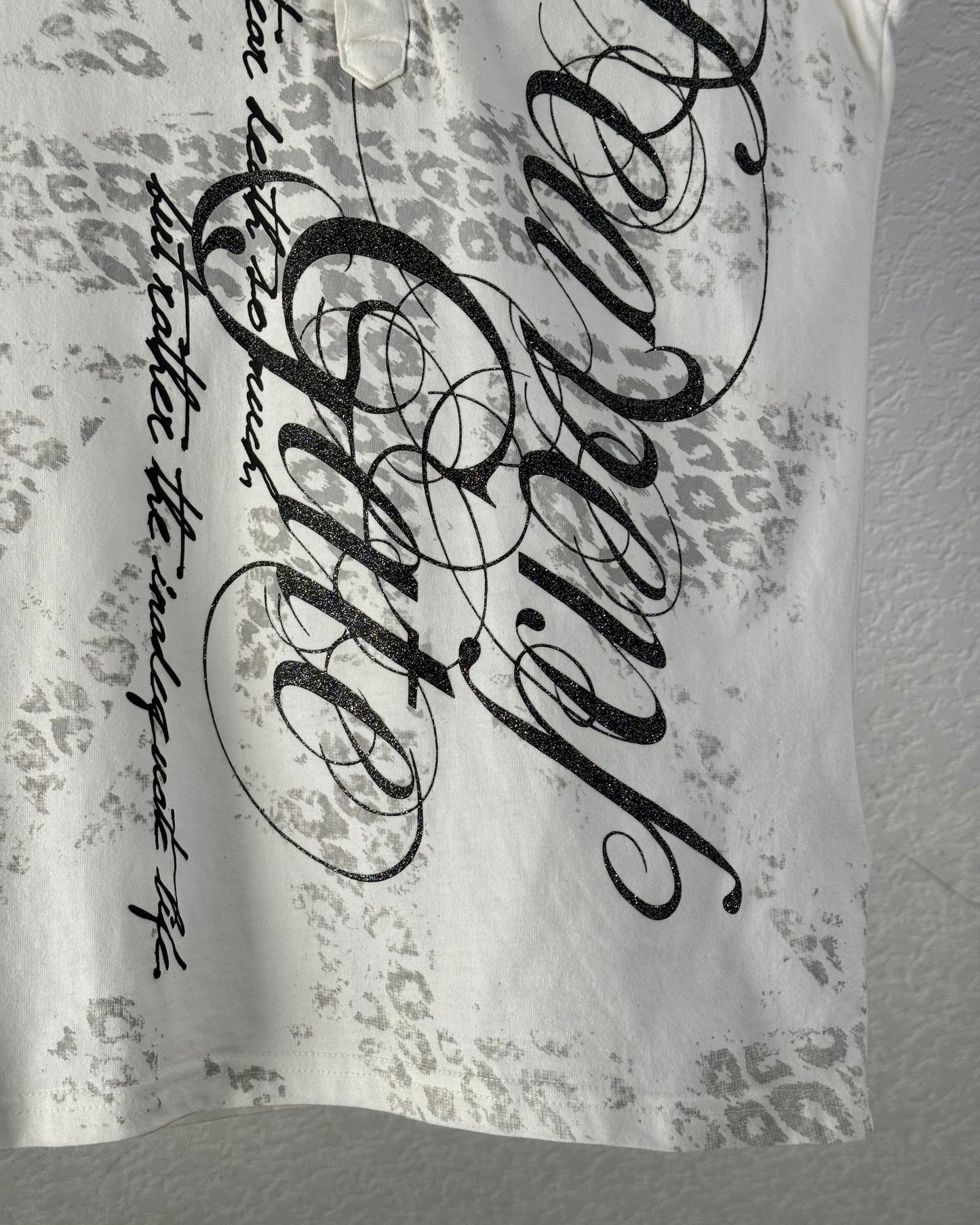 Heavens Gate Leopard Collar Polo Shirt