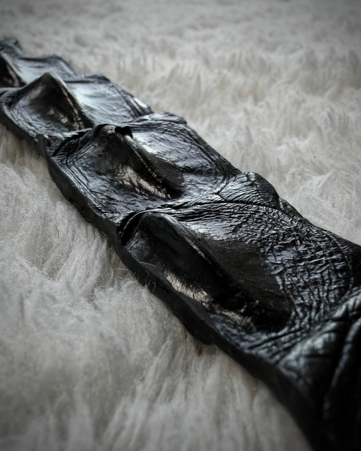Raw Crocodile Skull Leather Bracelet