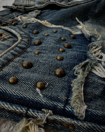 G-Land Edge Studded Distressed Bootcut Jeans