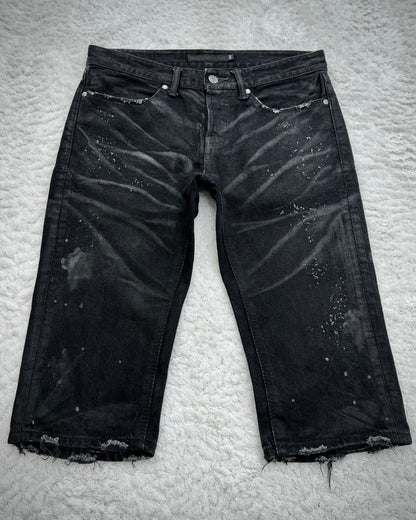 Fuga Whisker Waxed Denim Shorts
