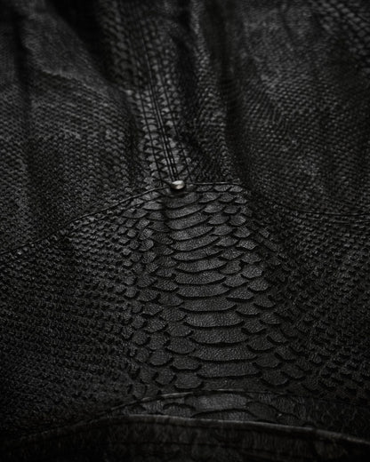 Schlüssel Python Carved Leather Jacket