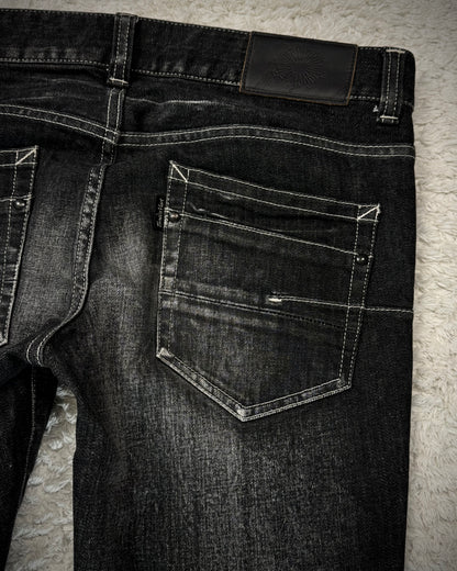 Tornado Mart Clawmarks Washed Flared Jeans