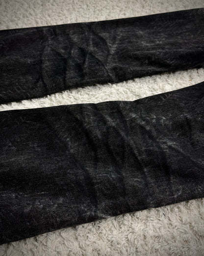 Tornado Mart Clawmarks Washed Bell Bottom Flared Jeans