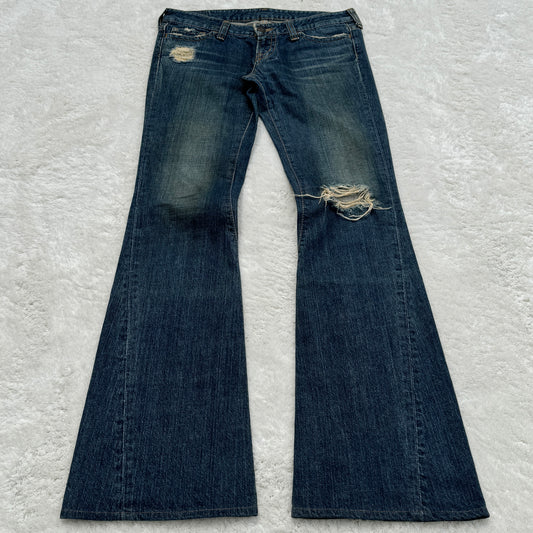 Moussy Jeans Flared Distressed Denim