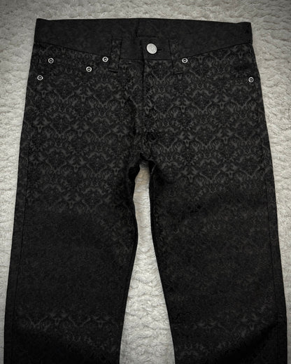 Black Varia Antique Woven Bootcut Dress Pants