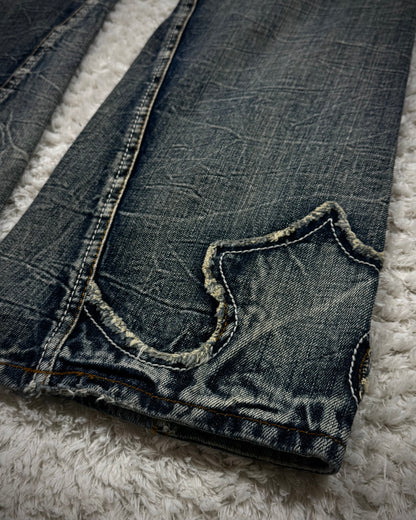 Semantic Design Studded Back Pocket Flared Jeans