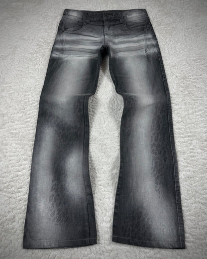 Semantic Design Leopard Imprint Bootcut Jeans