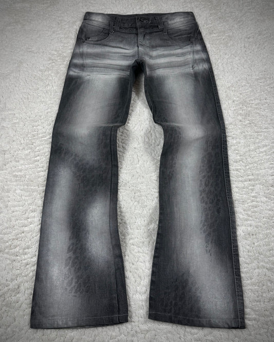 Semantic Design Leopard Imprint Bootcut Jeans