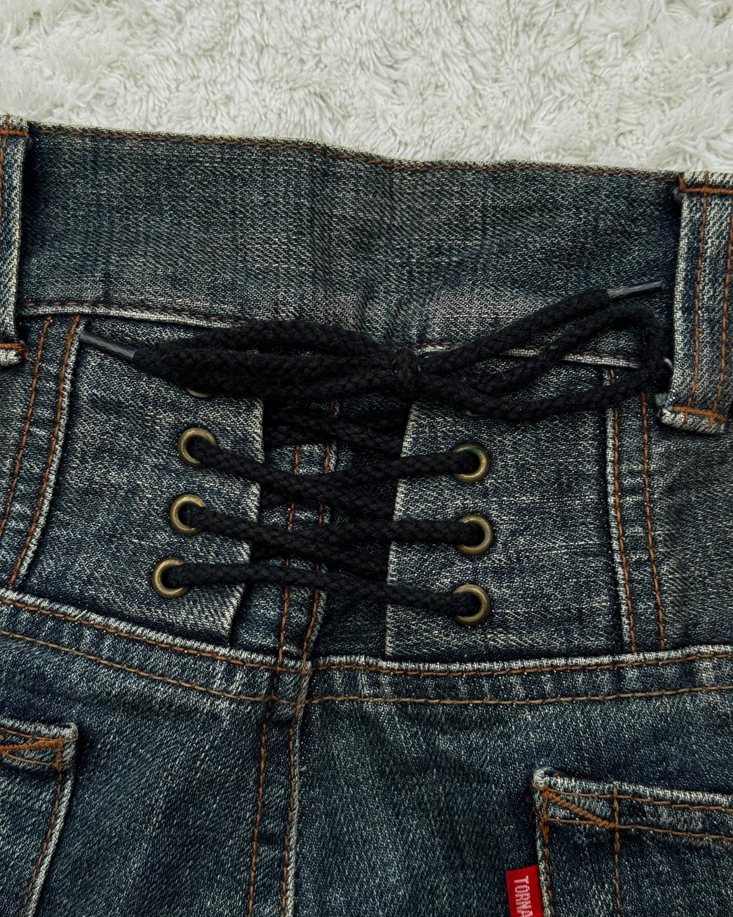Tornado Mart Whisker Mud Wash Flared Jeans
