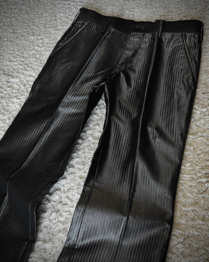 Tornado Mart Pin Striped Pleated Flared Dress Pants