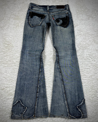 Tornado Mart Python Arc Flared Jeans