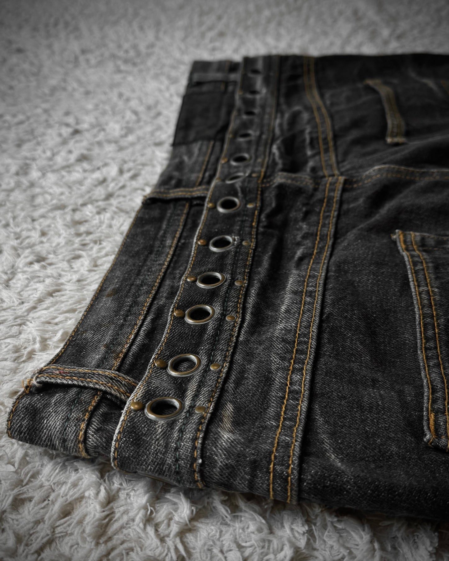 Lowbox Double Waisted Lace Up Bootcut Jeans