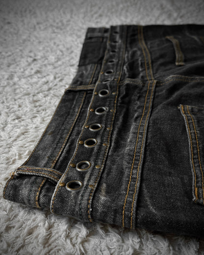 Lowbox Double Waisted Lace Up Bootcut Jeans