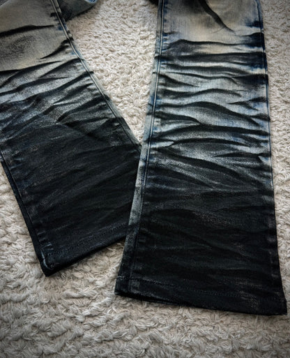 Tornado Mart Clawmarks Waxed Slim Jeans