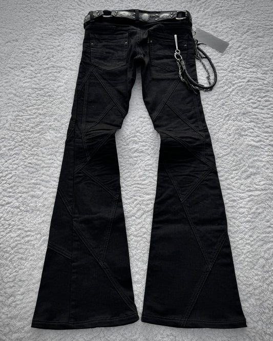 Tornado Mart Patchwork Slim Flared Jeans