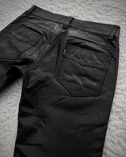 Tornado Mart Cowhide Leather Flared Pants