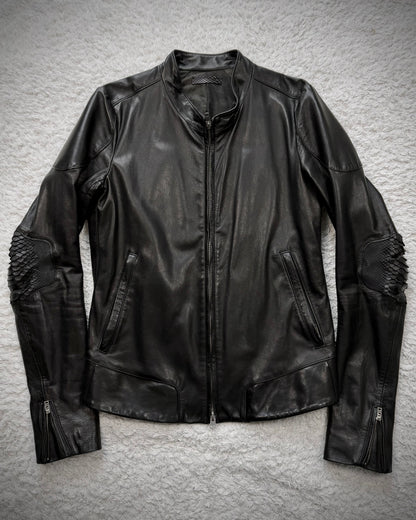 IfSixWasNine Python Elbow Horse Leather Jacket