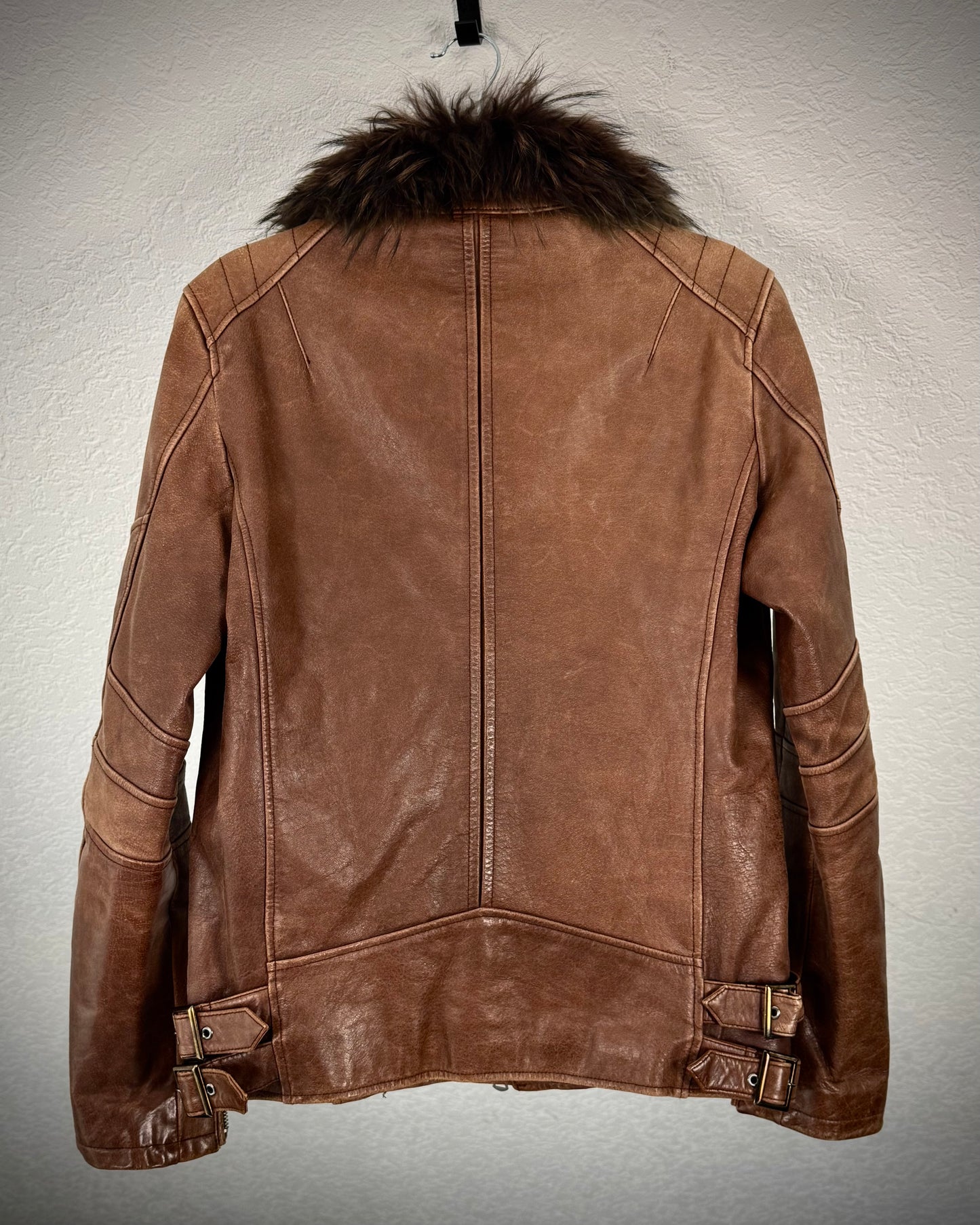 Tornado Mart Vintage Fur Leather Jacket