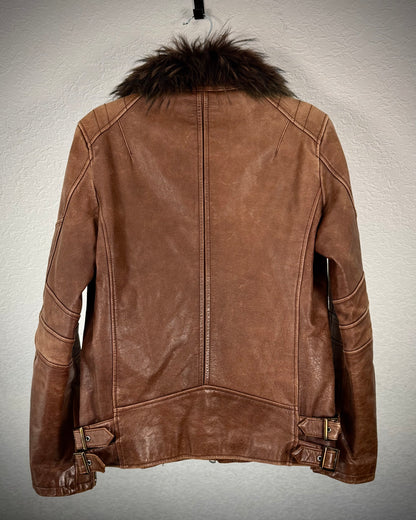 Tornado Mart Vintage Fur Leather Jacket