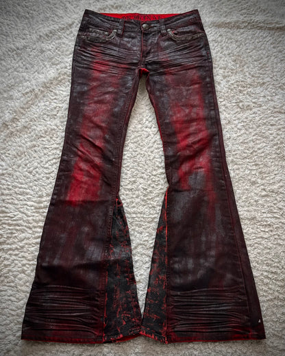 Sky Bombers Blood Waxed Whiskered Flared Jeans