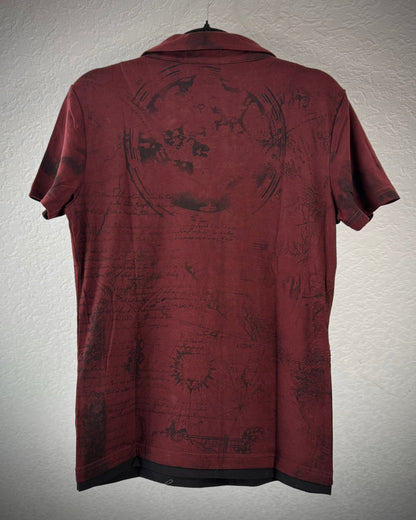 In The Attic Double Layered Poem Polo Shirt