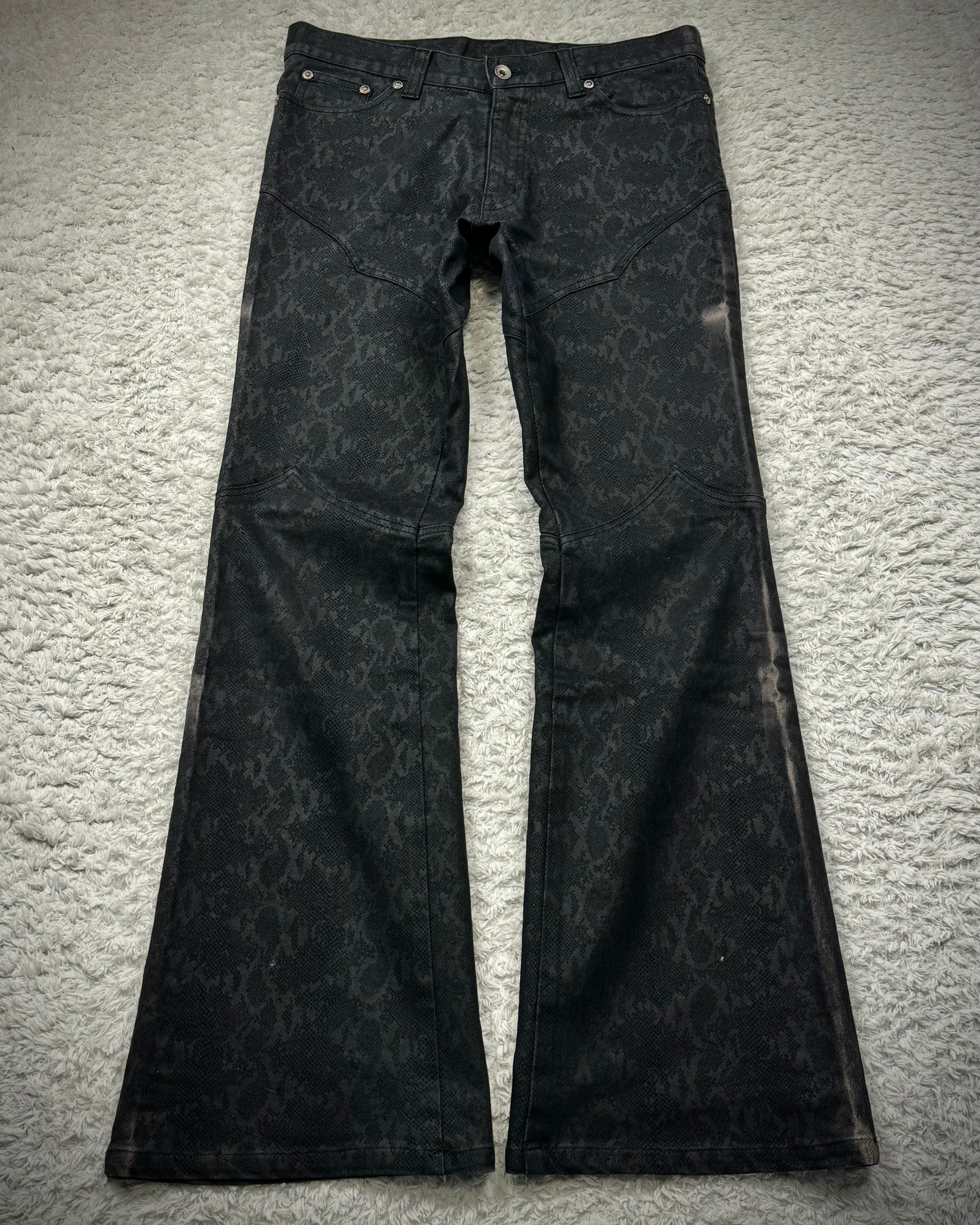 Semantic Design Python Pattern Flared Pants – Paroxa
