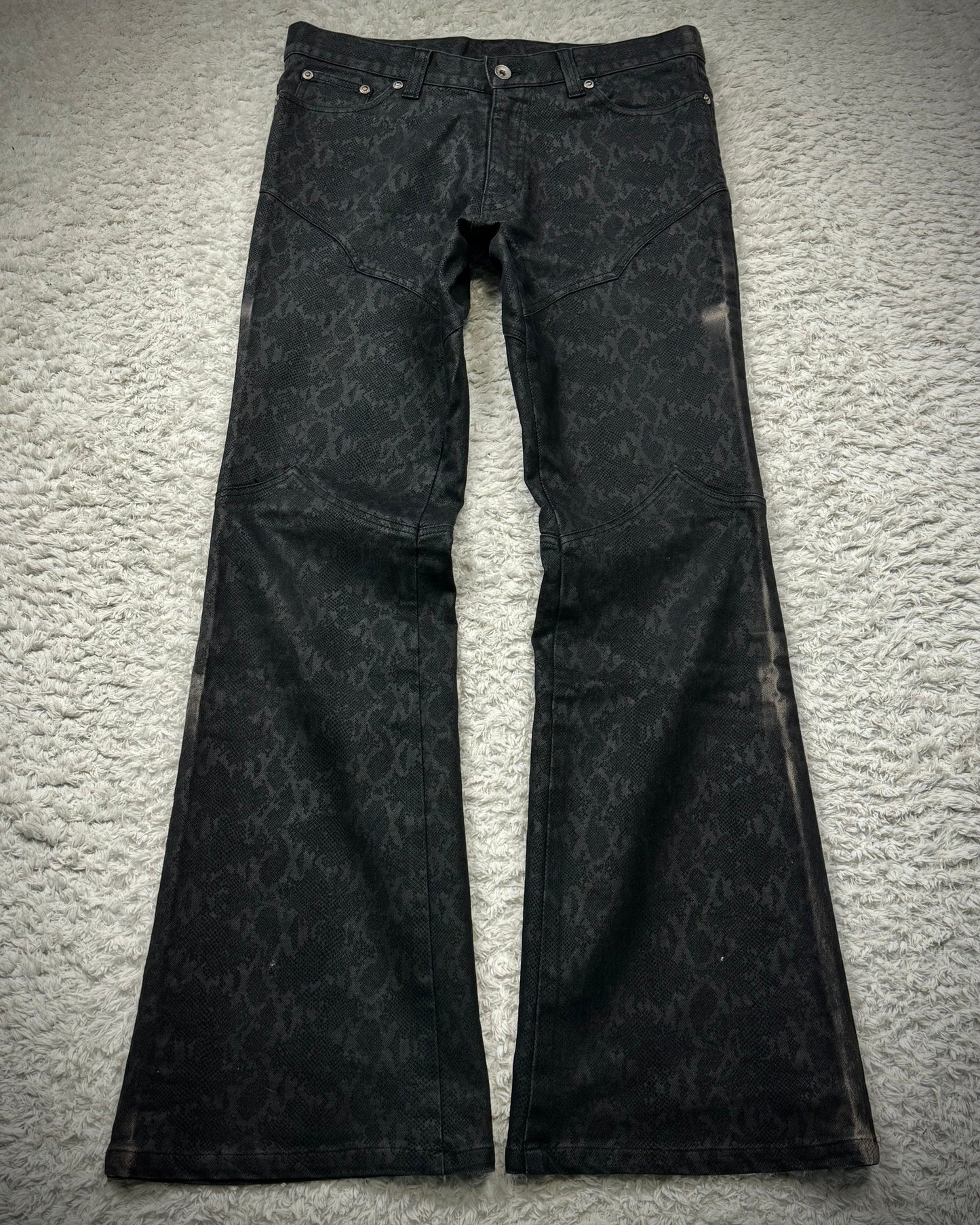 Semantic Design Python Pattern Flared Pants