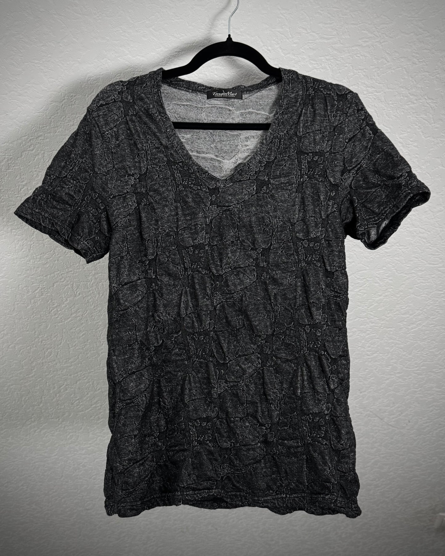 Tornado Mart Charcoal Textured T-Shirt