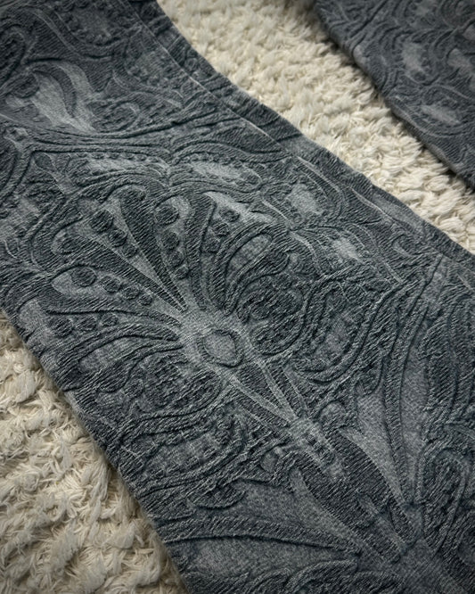 Tornado Mart 3D Paisley Pattern Flared Jeans