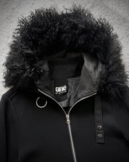One Gravity Lamb Fur Zip Up Hoodie