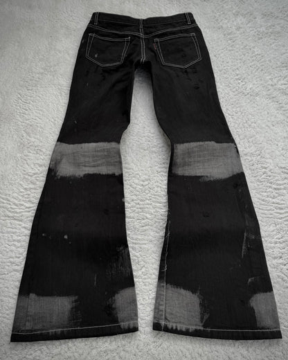 Tornado Mart Contrast Washed Flared Jeans