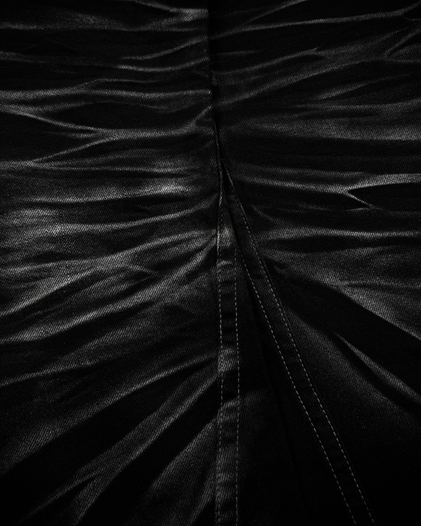 Tornado Mart Metallic Clawmarks Coated Spiral Flared Jeans