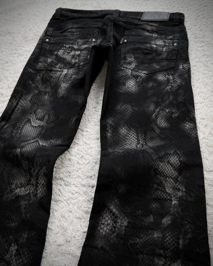 Tornado Mart Python Shadow Flared Jeans