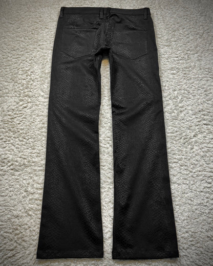 Black Varia Python Shadow Jacquard Dress Pants