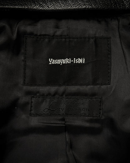 Yasuyuki Ishii Hooded Goatskin Leather Jacket
