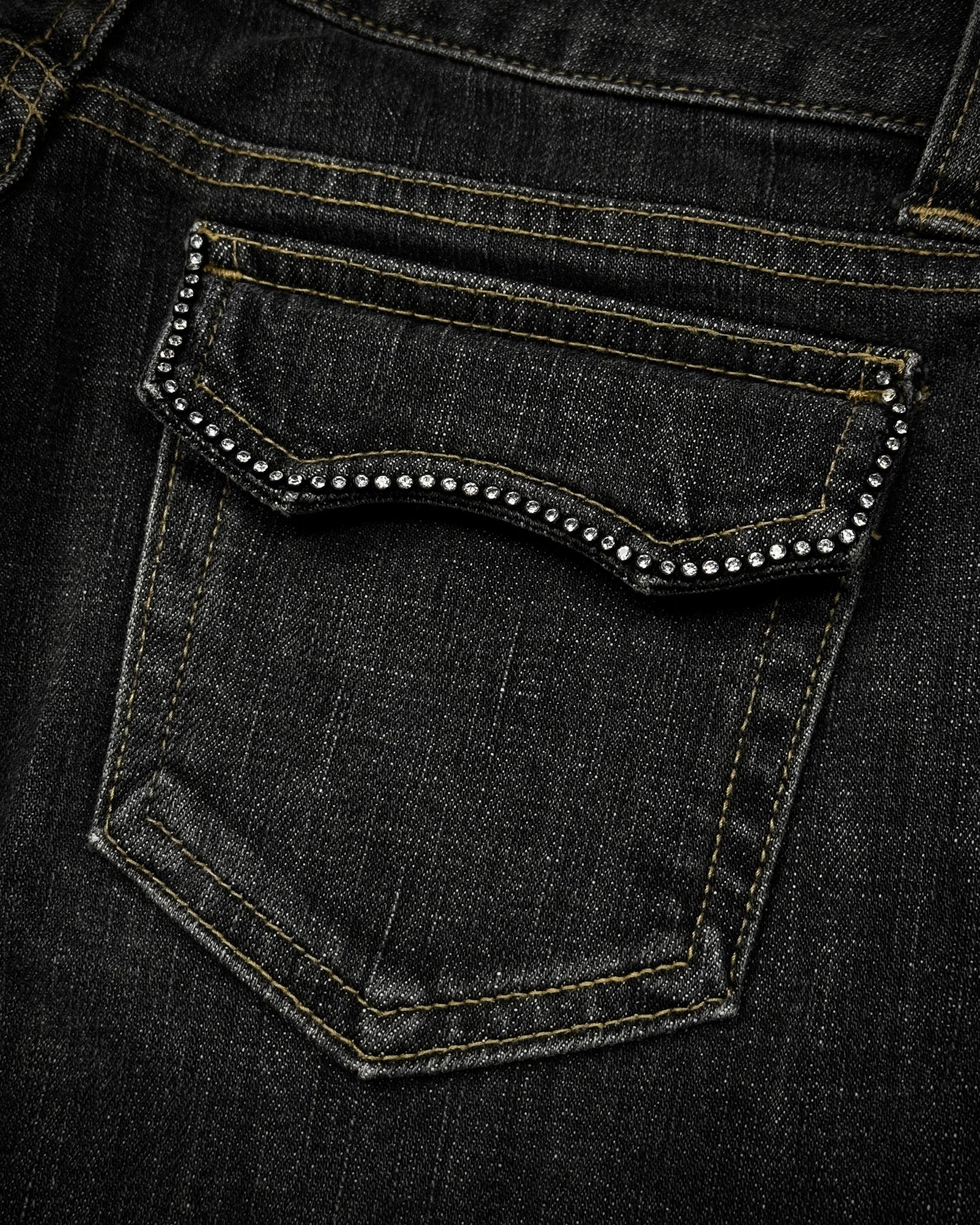 RuJeans Crystal Detailed Flared Jeans