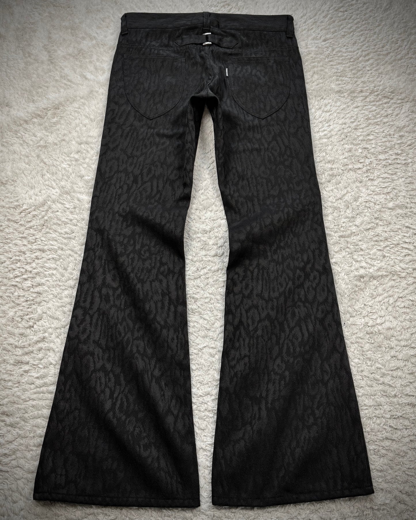 Tornado Mart Leopard Woven Flared Pants