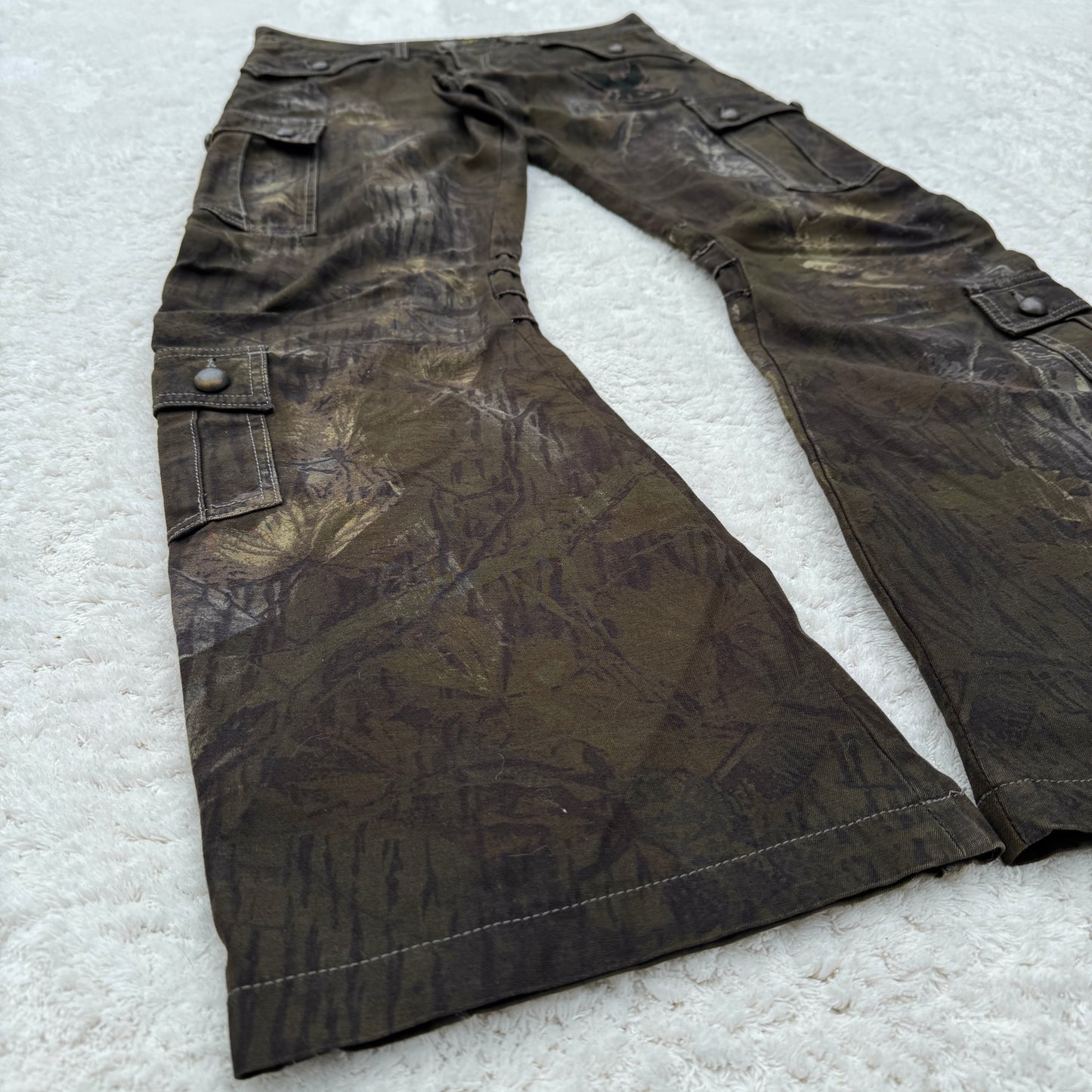 Obelisk Flared Military Cargo Pants