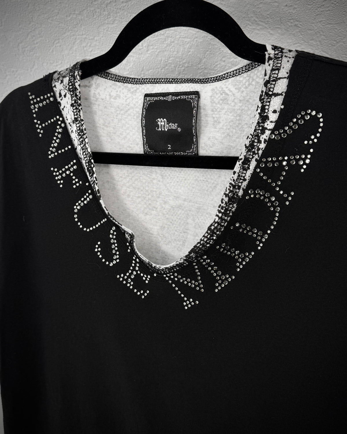 Midas Python Layered Tribal Rhinestone T-Shirt