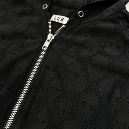 L.G.B. Skulls Hooded Zip Up Jacket