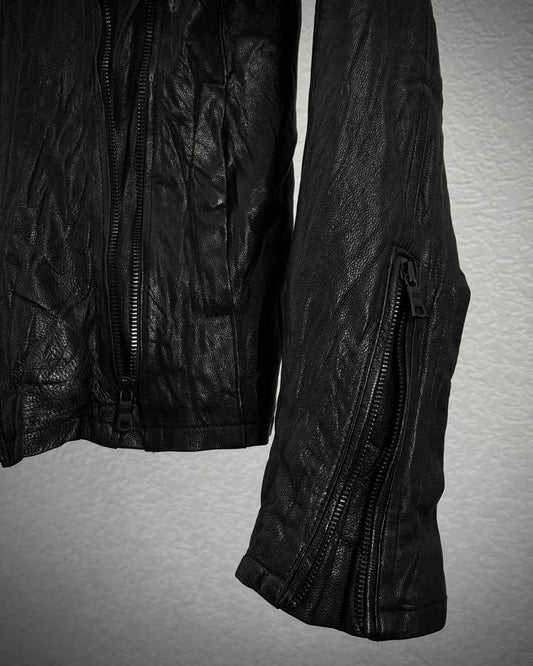 Buffalo Bobs Zippered Sheepskin Leather Jacket